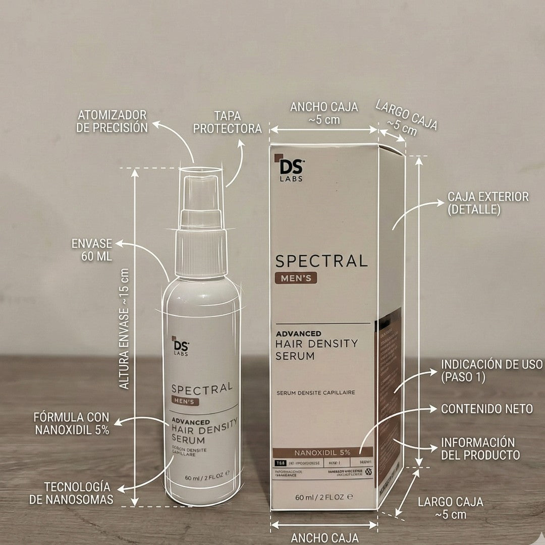 Spectral Men’s Hair Density Serum: Recupera tu densidad capilar sin grasa.